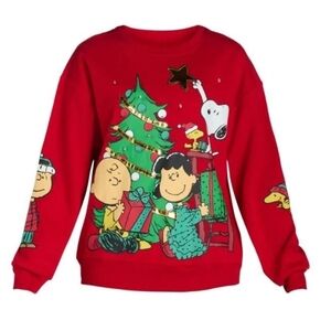 **Light Up Peanuts Snoopy & Gang trim tree Sweatshirt size Extra Small 0-2 NEW